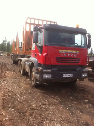 Лот: 13898076. Фото: 1. Iveco trakker AT440T38T с прицепом... Прицепы, полуприцепы
