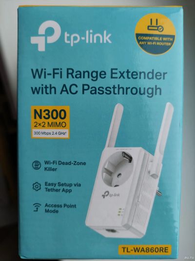 Лот: 18496733. Фото: 1. tp-link N300 Усилитель Wi-Fi сигнала... Маршрутизаторы (роутеры)