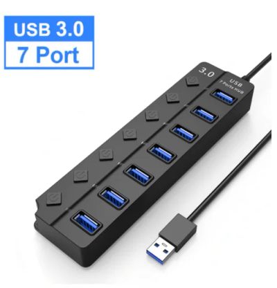 Лот: 17110562. Фото: 1. Usb hub 3.0 7 портов. USB хабы