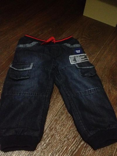 Лот: 8055936. Фото: 1. Джинсы на флисе Mothercare, новые... Брюки, шорты, джинсы