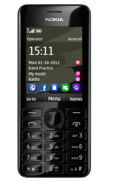 Лот: 4921465. Фото: 1. Nokia 301 dual Sim Black. Кнопочные мобильные телефоны