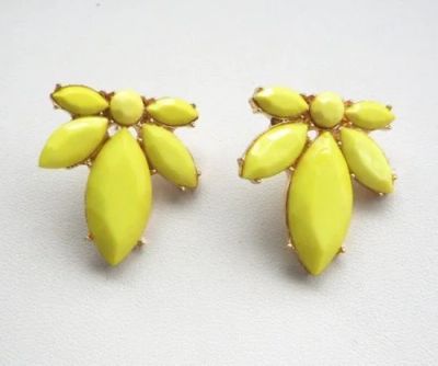 Лот: 4739630. Фото: 1. Яркие желтые сережки. Серьги, каффы