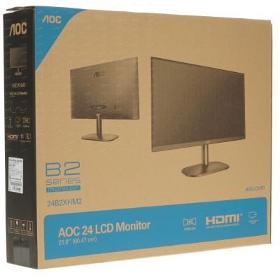 Лот: 18304782. Фото: 1. 23.8" Монитор AOC 24B2XHM2 черный... ЖК-мониторы