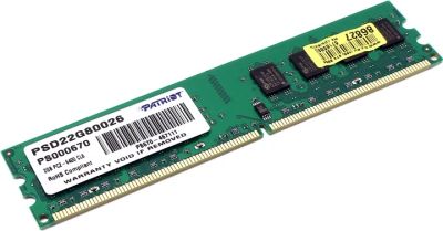 Лот: 5525217. Фото: 1. DDR 2 Patriot 2gb 6400. Оперативная память