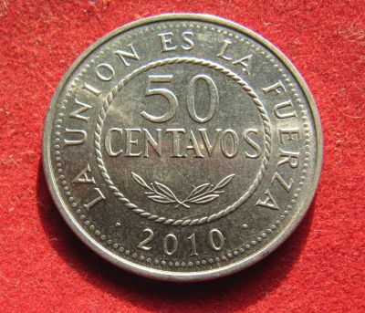 Лот: 19953592. Фото: 1. Боливия 50 сентаво, 2010 г. Америка