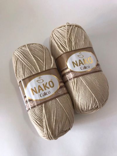 Лот: 16186989. Фото: 1. Пряжа NAKO (Турция) Calico, 50... Ткани, нитки, пряжа