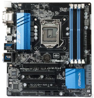 Лот: 13626865. Фото: 1. Игровая материнка Z97 Asrock Z97M... Материнские платы