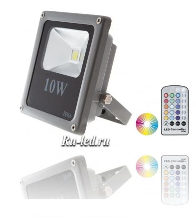 Лот: 9628179. Фото: 1. Светодиодный прожектор 10W RGB. Другое освещение