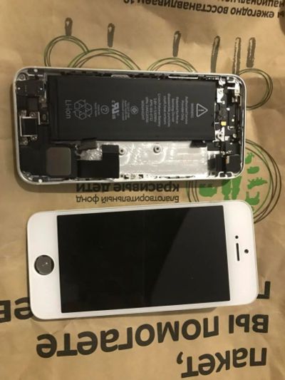 Лот: 11453392. Фото: 1. Свап IPhone 5s silver a1457. Дисплеи, дисплейные модули, тачскрины