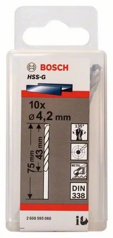 Лот: 7234505. Фото: 1. Сверло по металлу Bosch 4.2 x... Расходные материалы, сменные насадки