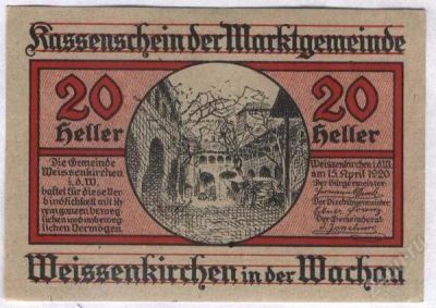 Лот: 1416787. Фото: 1. Австрия. Нотгельд. 20 геллер 1920г... Германия и Австрия