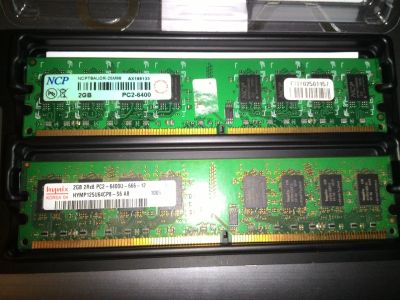Лот: 8738974. Фото: 1. 2 планки DDR2 PC6400 по 2Гб. Оперативная память