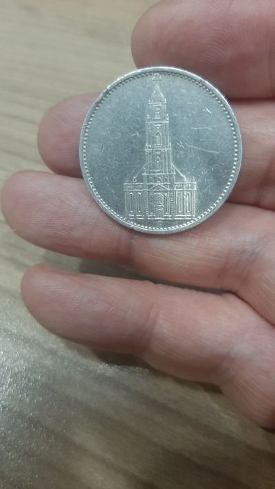 Лот: 20266903. Фото: 1. 5 рейхсмарок 1934 года(кирха... Европа