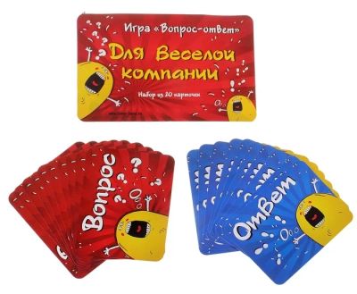 Лот: 7192361. Фото: 1. Игра вопрос-ответ "Для веселой... Настольные игры, карты
