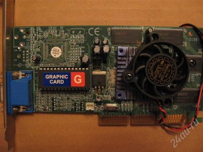 Лот: 520584. Фото: 1. AGP GeForce2 MX400 64 МБ. Видеокарты