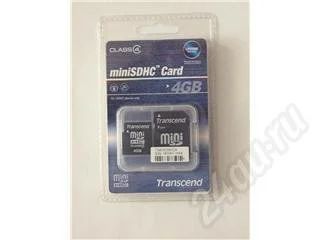 Лот: 209212. Фото: 1. miniSD HC 4Gb Transcend (интересен... USB-флеш карты