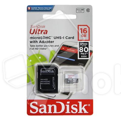 Лот: 18913183. Фото: 1. Карта памяти MicroSDHC 16GB Class... Карты памяти