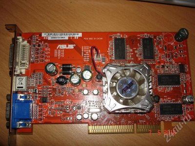 Лот: 349416. Фото: 1. AGP ASUS ATI 9550 128M. Видеокарты