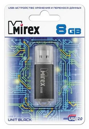 Лот: 10158821. Фото: 1. 8GB USB Flash, MIREX Unit Black... USB-флеш карты