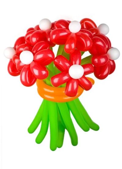Лот: 5087827. Фото: 1. Большие ромашки из шаров, цветы... Воздушные шары
