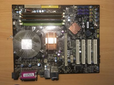 Лот: 15579688. Фото: 1. Msi p35 neo3-F + Intel core 2... Материнские платы