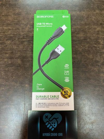 Лот: 17216542. Фото: 1. Кабель micro USB 1м 2.4A Быстрая... Дата-кабели, переходники