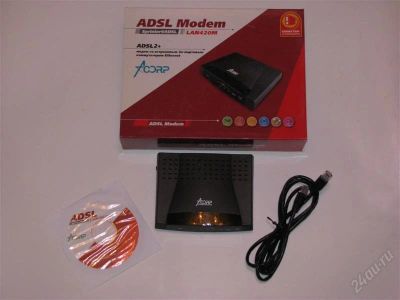 Лот: 1244725. Фото: 1. Модем Acorp Sprinter@ADSL LAN420M. Проводные модемы