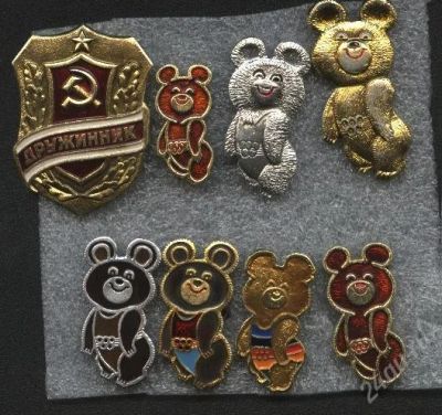 Лот: 762347. Фото: 1. 7 олимпийских мишек. Сувенирные