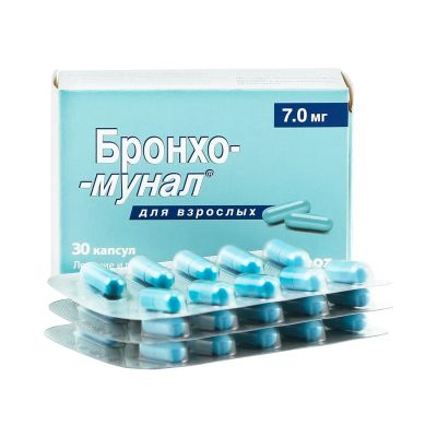Лот: 23716886. Фото: 1. Бронхо-мунал капс. 7мг №30. Лекарства