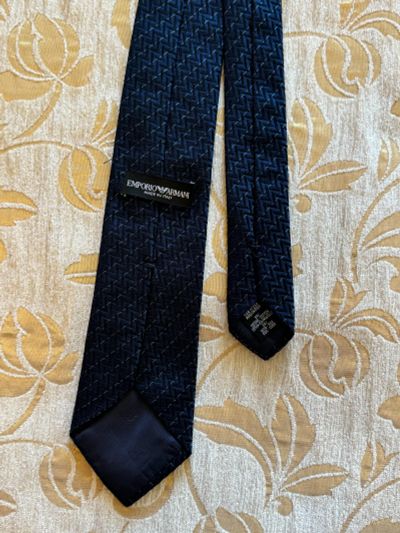 Лот: 23273222. Фото: 1. Галстук Emporio Armani синий... Галстуки