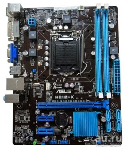 Лот: 16640500. Фото: 1. Материнская плата ASUS H61M-K. Материнские платы