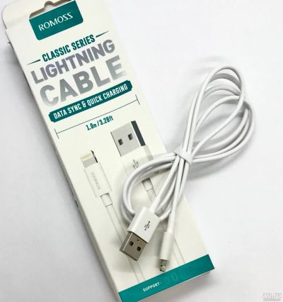 Лот: 17201807. Фото: 1. Romoss зарядный кабель USB – Lightning... Дата-кабели, переходники