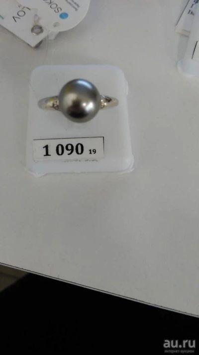 Лот: 8099345. Фото: 1. Кольцо 925 Sokolov черный жемчуг. Кольца, перстни