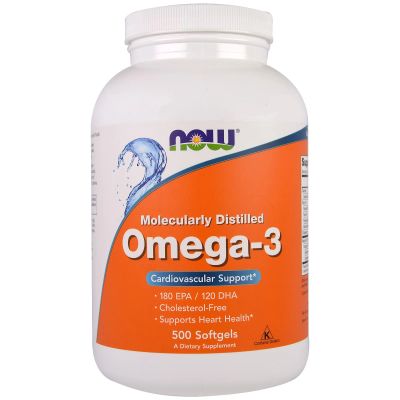 Лот: 18819907. Фото: 1. NOW Omega 3 1000 мг. 500 капс. Спортивное питание, витамины