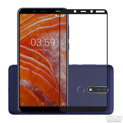 Лот: 15864237. Фото: 1. Защитное стекло 3D для Nokia 3... Защитные стёкла, защитные плёнки