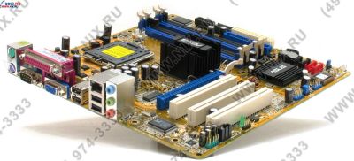 Лот: 4708294. Фото: 1. ASUS P5GV-MX + процессор сeleron... Материнские платы