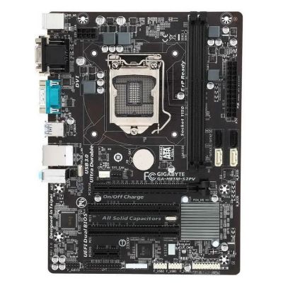 Лот: 17471341. Фото: 1. Gigabyte GA H81M S2VP+планка. Материнские платы