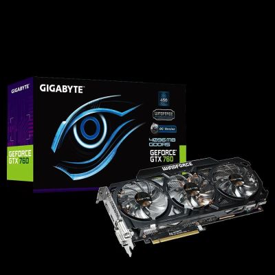 Лот: 10333286. Фото: 1. Gigabyte GTX 760 OC 4GB Первая. Видеокарты