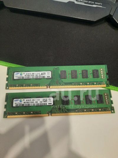 Лот: 18730032. Фото: 1. 8Gb (2x4Gb) DDR3 Samsung 1600Mhz... Оперативная память