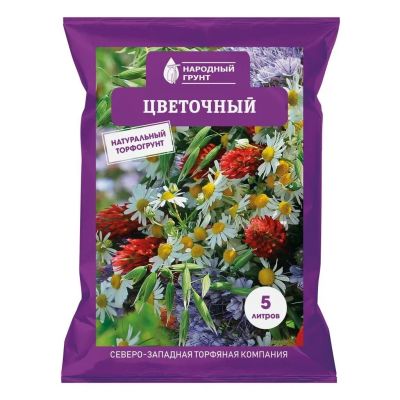 Лот: 24672905. Фото: 1. Грунт Народный, для цветов, 5... Грунты, удобрения