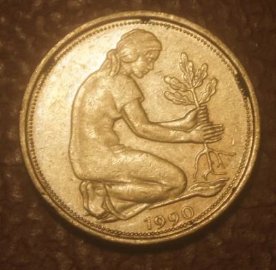 Лот: 5530459. Фото: 1. Распродажа.Германия (ФРГ).50 пфеннигов... Германия и Австрия