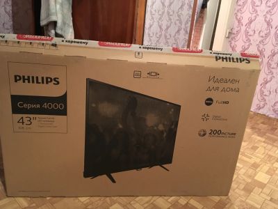 Лот: 11733862. Фото: 1. Телевизор Philips 43’’. Телевизоры