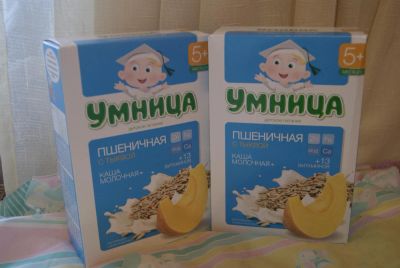 Лот: 4952821. Фото: 1. каша Умница пшеничная с тыквой... Детское питание