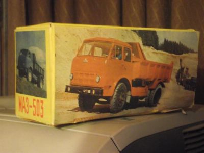 Лот: 3120063. Фото: 1. Коробка от самосвала МАЗ 503 сделано... Автомоделизм