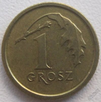 Лот: 5738863. Фото: 1. Польша 1 грош 2014 (новый тип). Европа