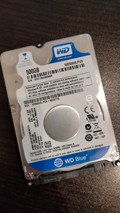 Лот: 17485882. Фото: 1. WD WD5000lpvx 500Gb жёсткий диск... Жёсткие диски (HDD)