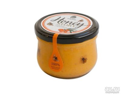 Лот: 13825918. Фото: 1. Крем-мёд с облепихой, 220 г. Мёд, продукты пчеловодства