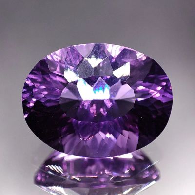 Лот: 21522504. Фото: 1. 13.24 ct. Аметист овал. Боливия... Драгоценные и поделочные камни