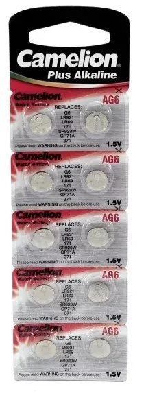 Лот: 16268057. Фото: 1. Батарейка G6 Camelion LR921 LR69... Батарейки, аккумуляторы, элементы питания