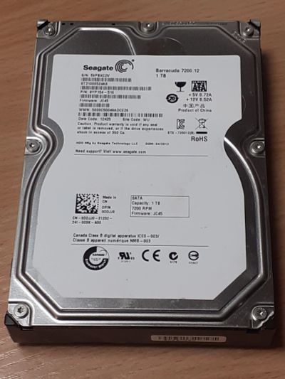Лот: 18681859. Фото: 1. HDD 1TB Seagate 7200.12 (ST31000524AS... Жёсткие диски (HDD)